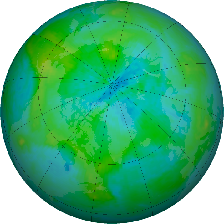 Arctic ozone map for 06 September 2001
